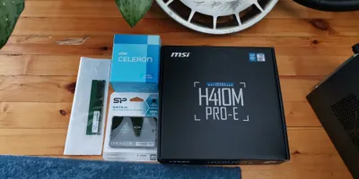 Сглобен настолен компютър с H410M, Intel Celeron, SSD и 8GB RAM