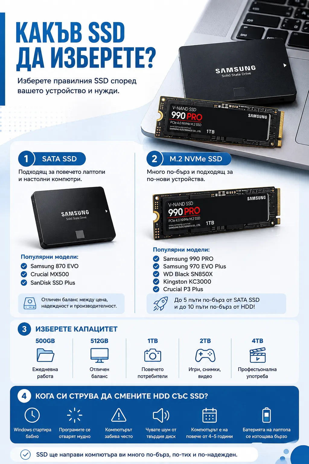 Какъв SSD да изберете?